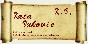 Kata Vuković vizit kartica